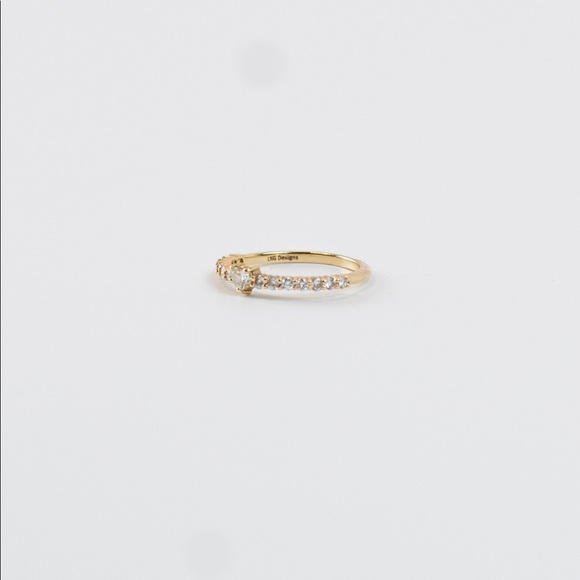 Dainty Diamond Sweetheart Ring - Picture 1 of 4